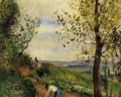 卡米耶 毕沙罗 : Landscape with a Man Digging